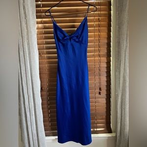 Blue Midi Slip Dress